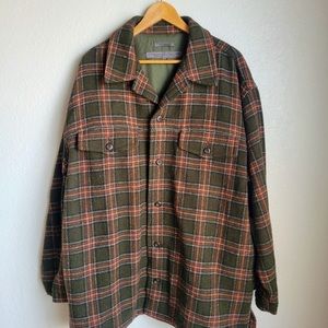 RARE Le Collezioni Structure Mens Wool Plaid Coat Jacket Shirt S Italy